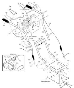 Handle Assembly Diagram and Parts List for 1695426-6291670X196 2007 Briggs and Stratton Snow Blower